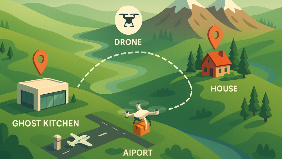 Drone Delivery + Ghost Kitchen