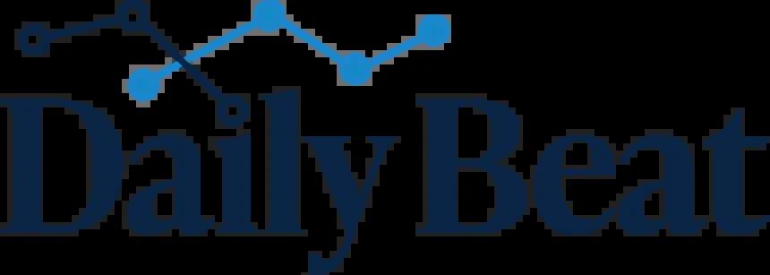 daily beat logo with graphical bars above lettering